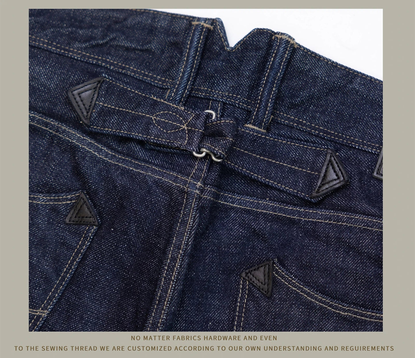 Red Tornado NOIR 18oz Indigo Selvedge Denim Jeans One-wash with Cinch-Back and Arcuate Stitching