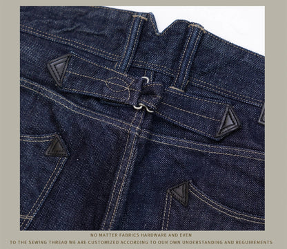 Red Tornado NOIR 18oz Indigo Selvedge Denim Jeans One-wash with Cinch-Back and Arcuate Stitching