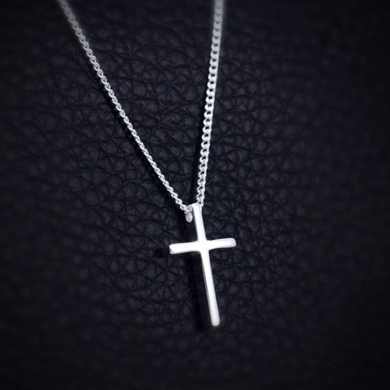 Fashion Link Chain Necklace for Women Sterling Silver 925 Cross Pendant Necklace Ethnic Style Fine Jewelry 2025 Design