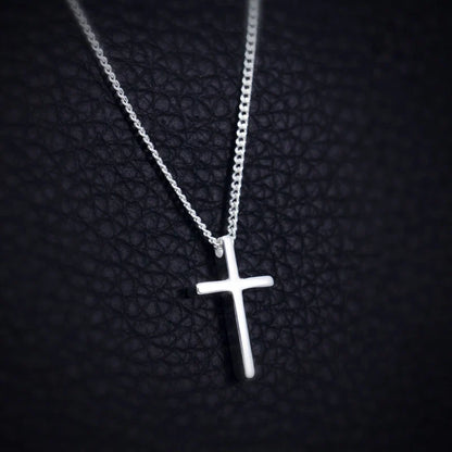 Fashion Link Chain Necklace for Women Sterling Silver 925 Cross Pendant Necklace Ethnic Style Fine Jewelry 2025 Design