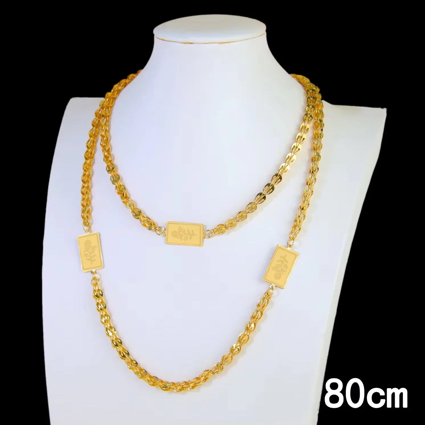 Dubai Bride Wedding Jewelry Long Necklace 21k Gold Plated Turkish Vintage Coins Chains Ethiopian Women Daily Party Jewelly