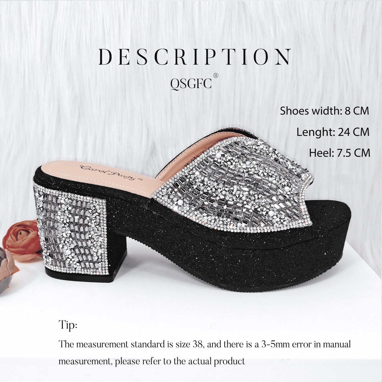 Italian Design Fashion Crystal Fish Mouth High Heels Elegant, Exquisite, And Mature Women's Sandals And Square Bag Set