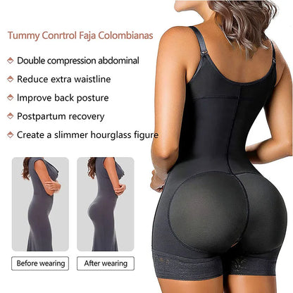 High Compression Shapewear Tummy Control Full Body Shapers Waist Trainer Bodysuits Butt Lifter Fajas Colombianas Girdles