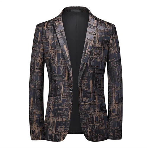 2026 New Men Business Social Suit Jacket Summer Male Single Breasted Thin Dress Male Jacquard Blazers Coats