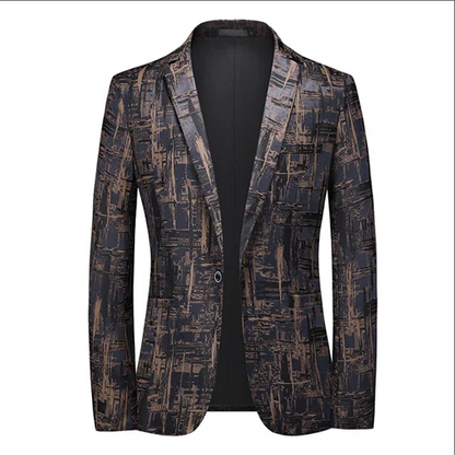 2026 New Men Business Social Suit Jacket Summer Male Single Breasted Thin Dress Male Jacquard Blazers Coats