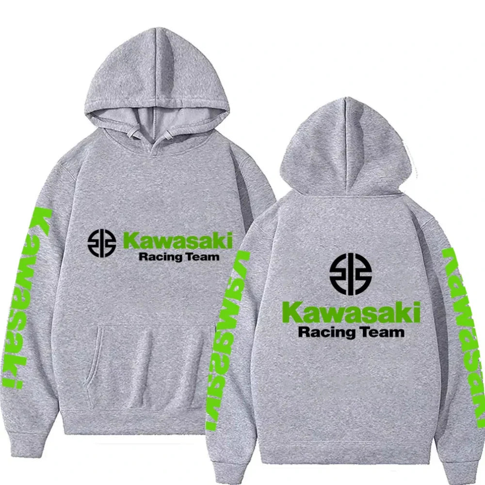 2025 New Spring and Autumn Men's New Kawasaki Motorcycle logo Hoodies Women's Casual Fashion Pullover Couple Street Sweatshirts