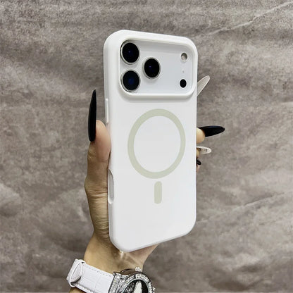 غطاء هاتف سيليكون مغناطيسي فاخر أصلي رسمي متوافق مع MagSafe لهواتف iPhone 17 16 15 14 13 12 11 17 Pro Max لا غنى عنه
