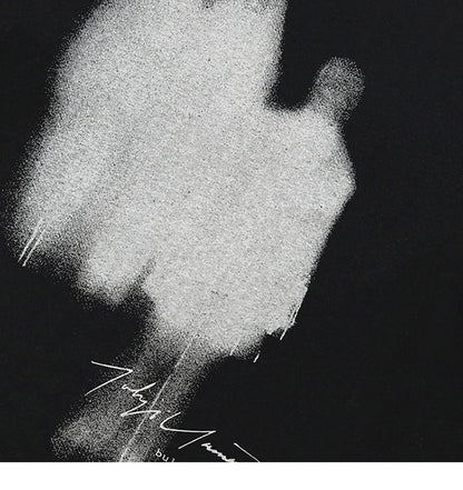 T-Shirt Streetwear Shadow Graphic T Shirt Cotton Hipster Men Tshirt Unisex Tops Tees Black Hip Hop Clothing