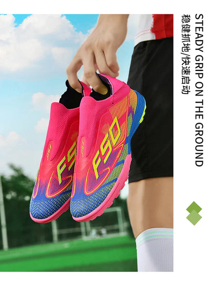 Men Soccer Shoes Society FG/TF Professional Original Women Football Boots Cleats Grass Outdoor Training Unisex Non Slip Sports