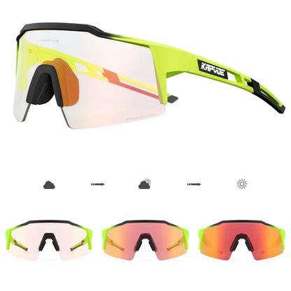 Red Photochromic Cycling Sunglasses for Men Blue Photochromic Cycling Glasses Mountain New Bicycle Goggles Eyewear Sports