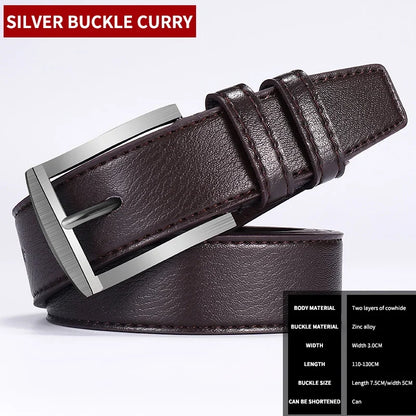 Men Belt Male High Quality Belt Men Male Genuiner Strap Luxury Pin Buckle Fancy Vintage Jeans Free Shipping