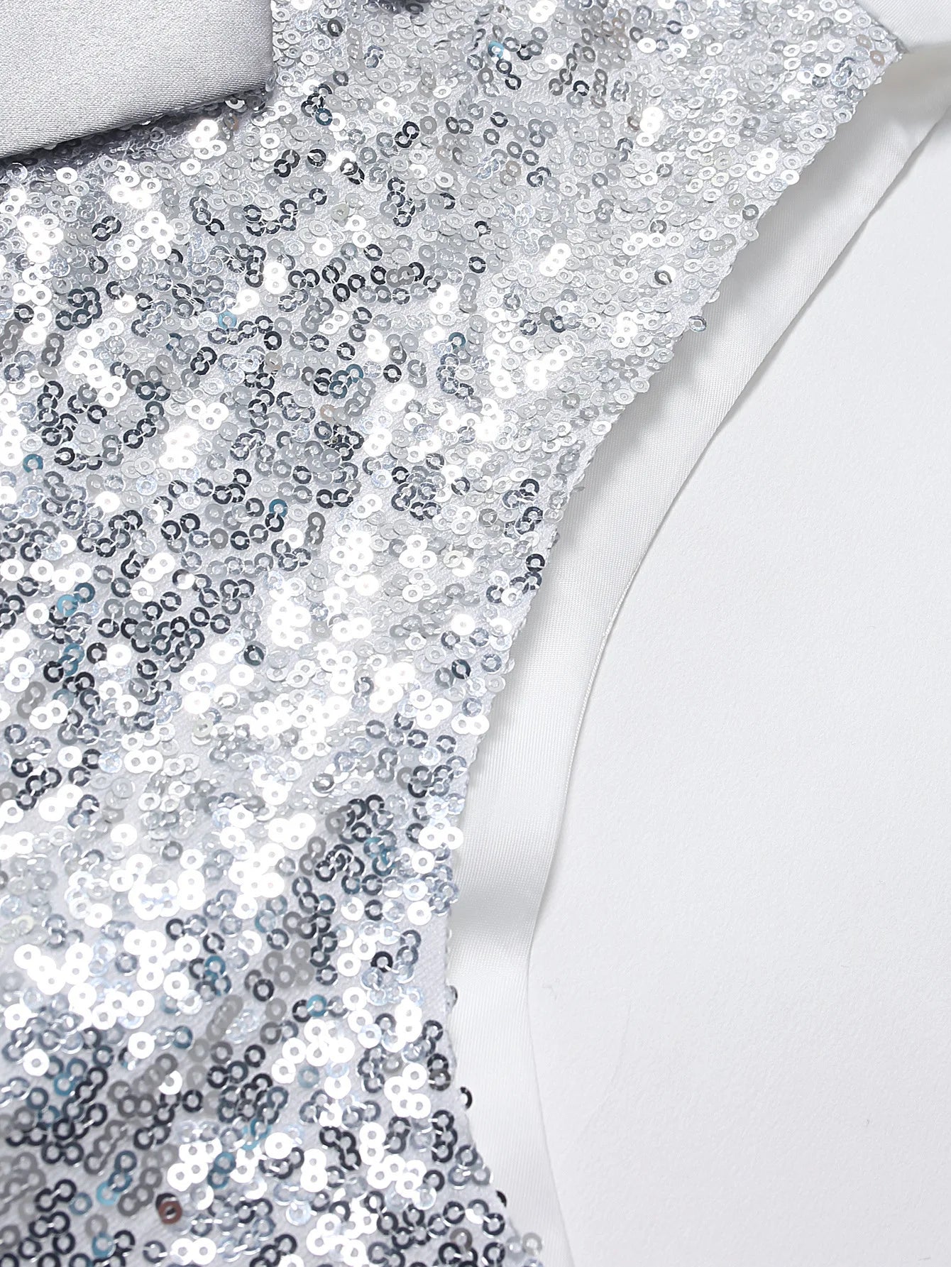 2026 New Black Men's Shiny Sequin Suit Collar Sleeveless Vest, Wedding/Party/Stage Performance, Gold or Silver Optional