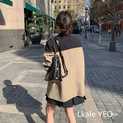 Women's Blazer Jacket 2025 Spring Autumn Korean Temperament Casual Ladies Outerwear Versatile Fashion Female Suit Coat