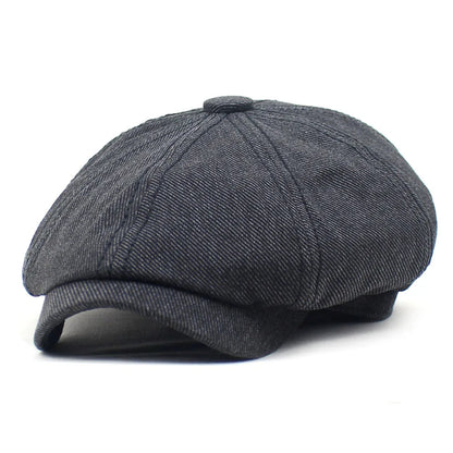 Denim Peaked Cap Men's Women's Beret Hat New Fashion Newsboy Caps Outdoor Streetwear Washed Casual Vintage Boina Hats