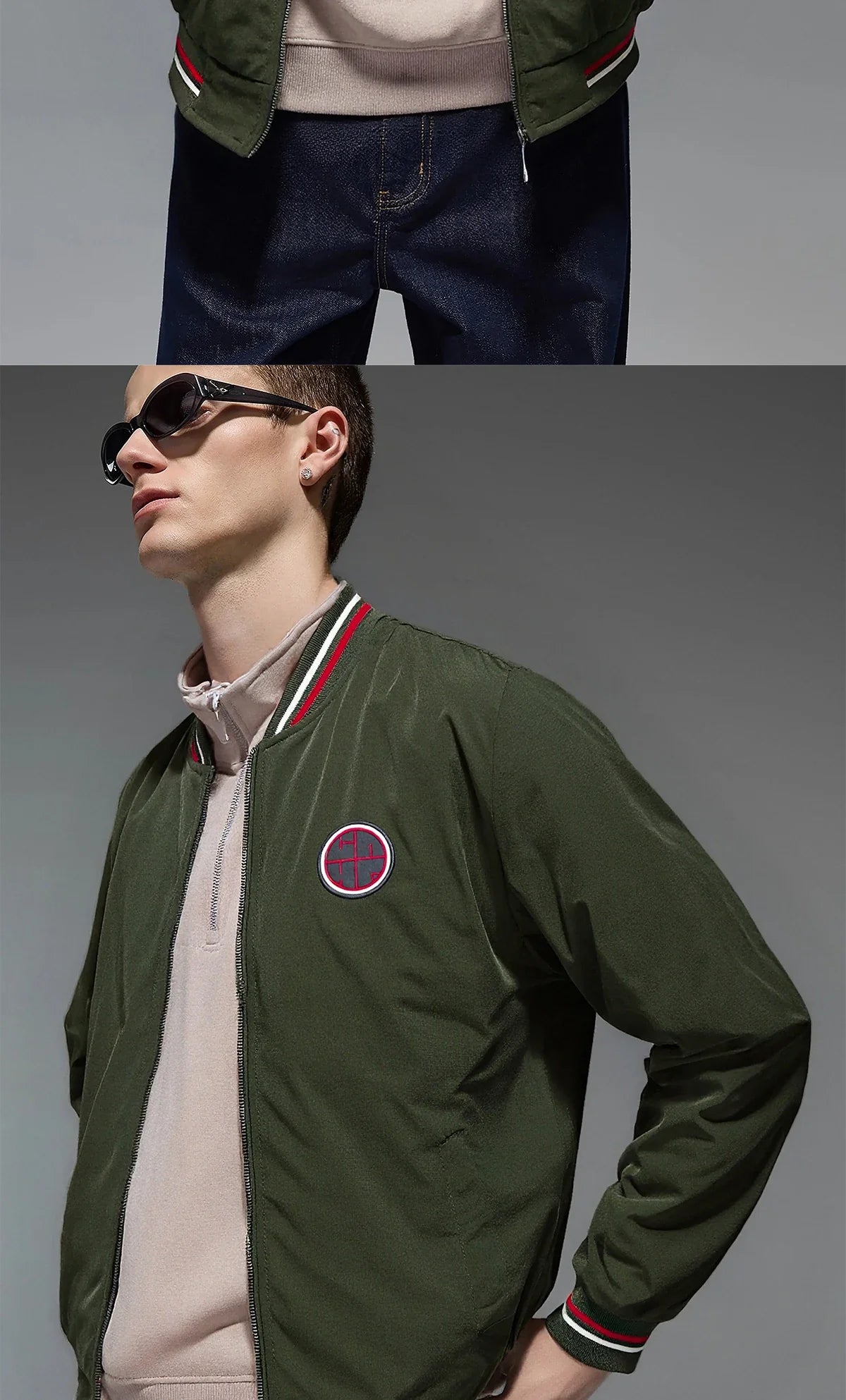 Men's Jacket Casual American Street Classic Badge Design Men's Coat Autumn Fashion Versatile Windproof Thin Men's Jacket