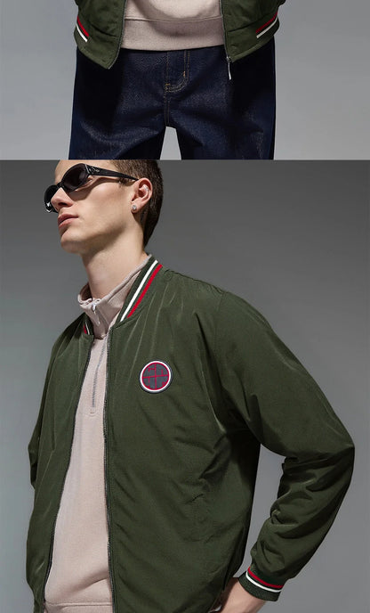 Men's Jacket Casual American Street Classic Badge Design Men's Coat Autumn Fashion Versatile Windproof Thin Men's Jacket