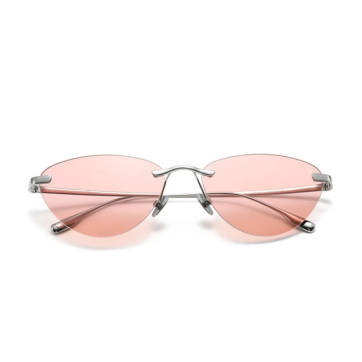 Frameless Cat Eye Sunglasses Fashion New Irregular Sun Glasses Titanium Men Driving Glasses Women Outdoor UV Resistant Eyewear