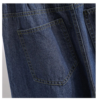 2026 Plus Size Jeans Spring Autumn High Waisted Straight Leg Women's Oversized Pants Loose Casual Wide Leg Jeans With Pockets