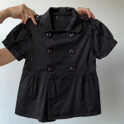 Y2K Gothic Aesthetic Top Square Neck Women's Retro Harajuku Fashion Casual Fairy Style Sweet and Cute Emotional Girl