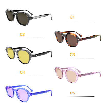 Premium Quality Sunglasses Men Women Retro Style Polarized UV400 Protection Durable Acetate Material Glasses Frame