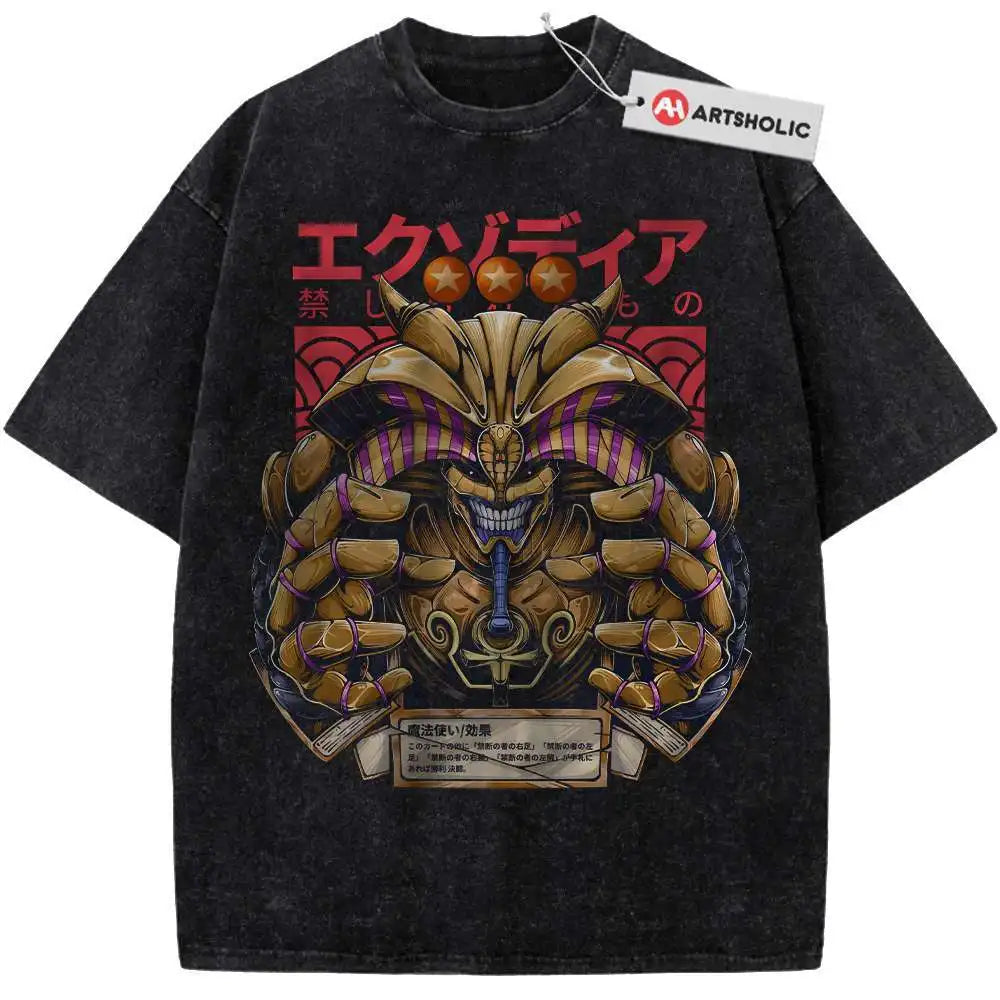 Anime Yu Gi Oh Slifer the Sky Dragon T-Shirt Men O Neck Cotton Washed T Shirts  Short Sleeve Tees Gift Tops Summer Tshirt