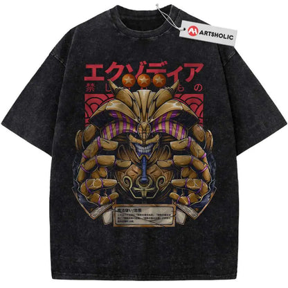 Anime Yu Gi Oh Slifer the Sky Dragon T-Shirt Men O Neck Cotton Washed T Shirts  Short Sleeve Tees Gift Tops Summer Tshirt