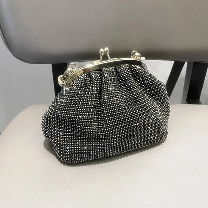 Fashion Rhinestones Evening Bag Portable Clutch Bag Casual Mini Purse Crystal Handbags Party for Women