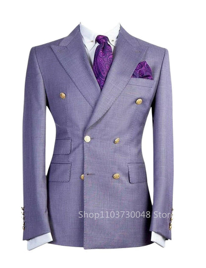 XS-6XL Wedding Men Suits Blazer Bridegroom Business Groom Wear Tuxedo Jacket Formal Party Double Breasted Peak Lapel One Coat