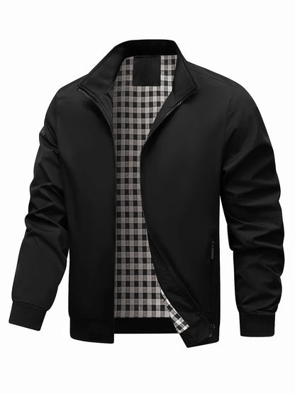 Plus-Size Jackets, Trendy Men's College-Style Jackets, Fashionable Plus-Size Men's Casual Outerwear for Spring and Autumn