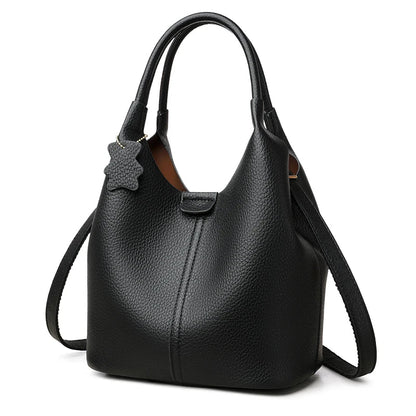 New Trendy Casual Soft PU Women's Handbags Solid Color Large Capacity Female Shoulder Bags Retro Tote Bags For Commute Shopping