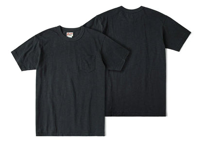Rugged Bronson Loopwheel Tubular Pocket T-Shirt 220g Slub Cotton Men's Seamless Side Tee Short Sleeve