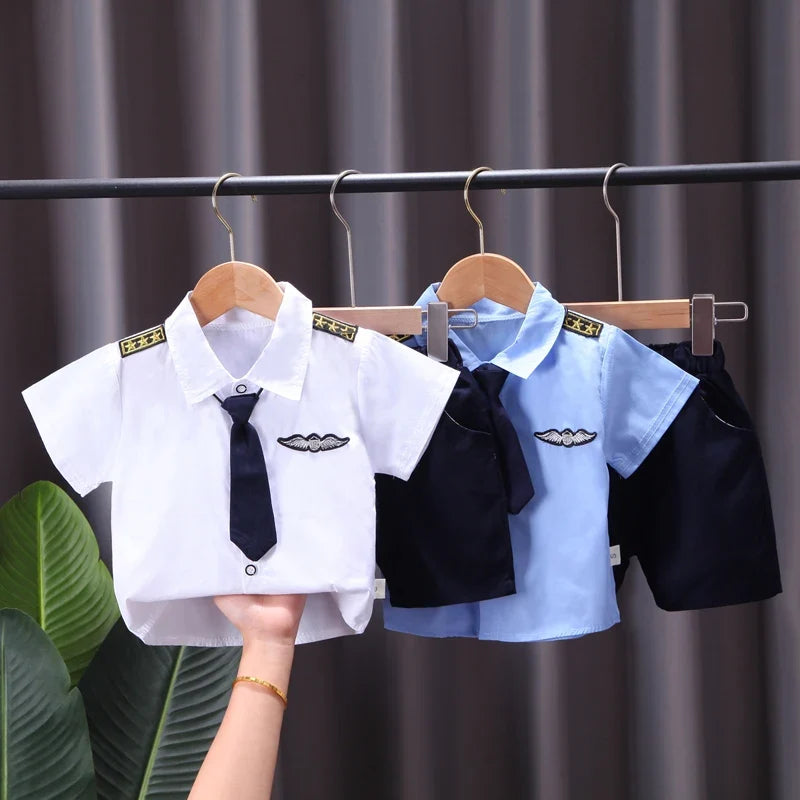 New Summer Baby Clothes Suit Children Boys Fashion Shirt Shorts 2Pcs/Sets Kids Outfits Toddler Casual Costume Infant Tracksuits