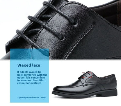 Office Men's Leather Derby Shoes Flat Black Male Casual Shoe Lace Up New in Promotion Adults Fashion 2025 Classic Original Trend