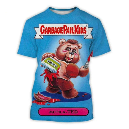 Cartoon Garbage Pail Kids Graphic T-shirts 3D Print Kid Anime Tees Fashion Men Women Short Sleeve O-Neck Tshirt Harajuku Y2k Top