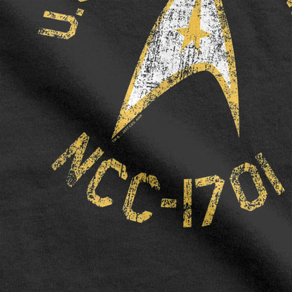 Men Stars Treks Collegiate T Shirt movie tv Series Pure Cotton Clothing Casual Short Sleeve Crewneck Tees New Arrival T-Shirt