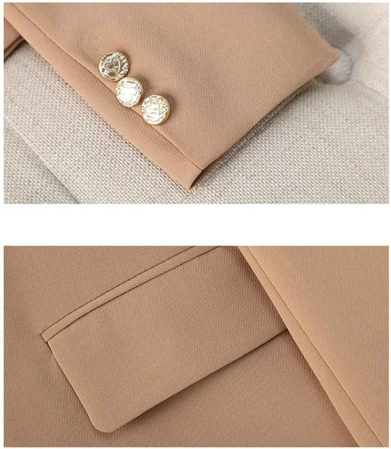Spring Autumn Fashion Short Women Blazers Elegant Female Suits Jacket Tops Casual Solid Long Sleeve Office Lady Blazer Coat 4XL