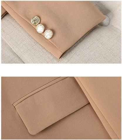 Spring Autumn Fashion Short Women Blazers Elegant Female Suits Jacket Tops Casual Solid Long Sleeve Office Lady Blazer Coat 4XL