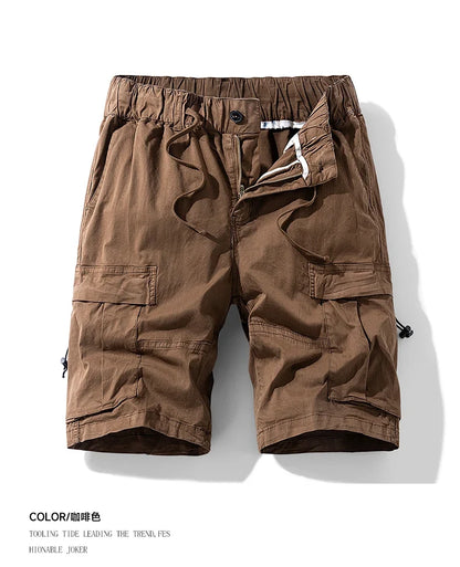 Men Multi Pocket Loose Cargo Pants Men Thin Breathable Casual Outdoor Male Shorts Men Summer Shorts New Trendy Sports Shorts
