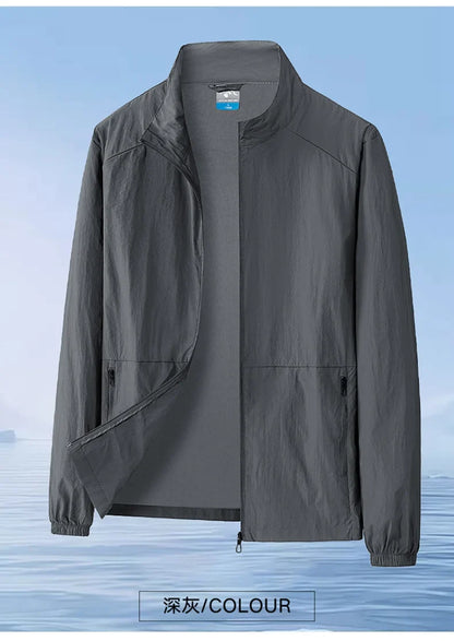 Oversize 7XL 8XL Summer UV Sun Protection Light Jacket Men Outwear Sport Cycling Hiking Fishing Coat Men Resistant Skin Clothing