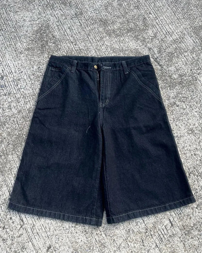 Y2K New American Fashion Pattern Letter Embroidery Baggy Denim Shorts Women Street Vintage Hip Hop Casual Shorts Women Clothing