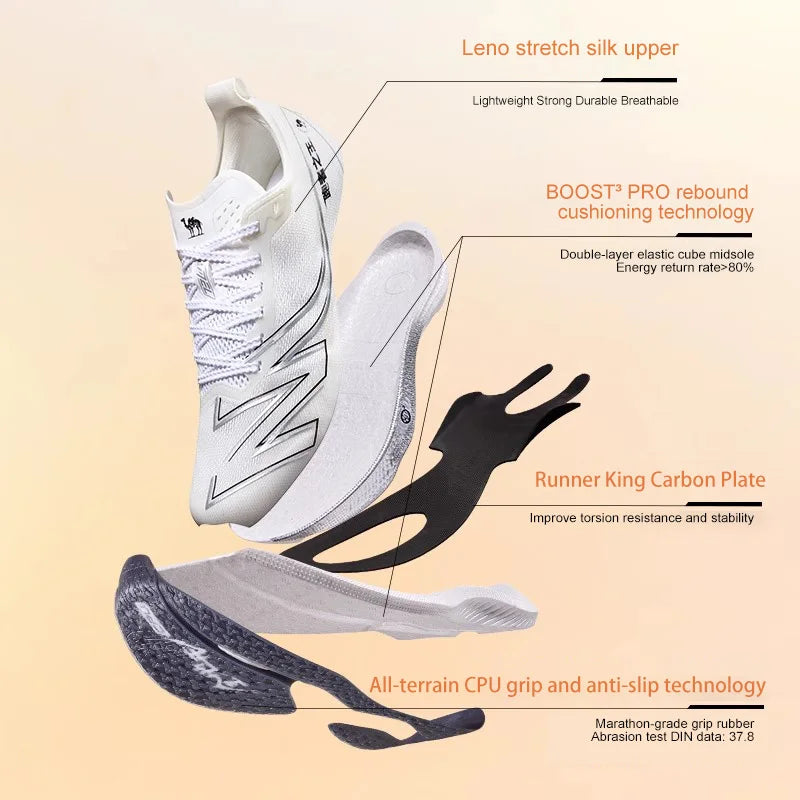Carbon Plate 10K Men's Running Shoes Professional Racing Training Running Shoes Wear-Resistant Lightweight Sneakers