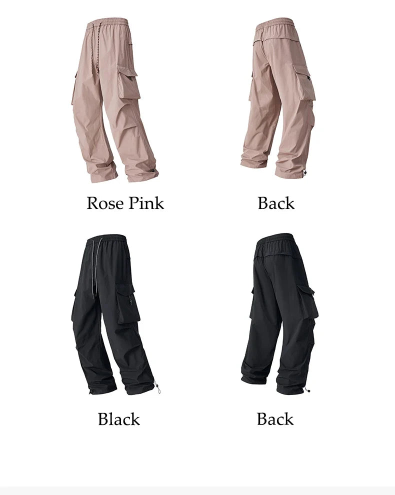Autumn Hiking Pants Elastic Waist Outdoor Waterproof Camping Trousers Women Large Pocket Breathable Mountaineering Cargo Pants