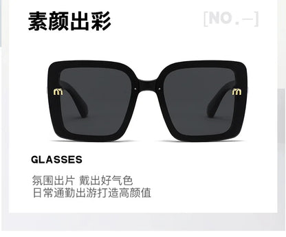 2026 New Luxury Square Sunglasses for Women Sun Glasses Oversized Frame UV400 Protection Trendy Shades for Driving Daily Wear