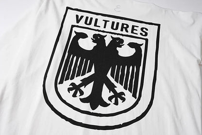 Double Eagle Head Print Vulture Sweatshirts Cotton Cutting Top Casual Loose Long Sleeve Hiphop Street Men Women Kanye Tshirts