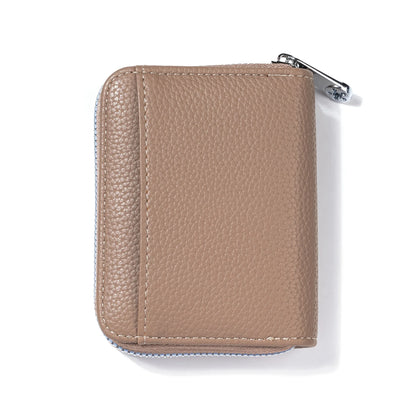 Nouveau porte-monnaie simple en cuir PU pour femmes et hommes, mini portefeuilles zippés, portable, avec plusieurs fentes pour pièces de monnaie, porte-cartes, petit portefeuille