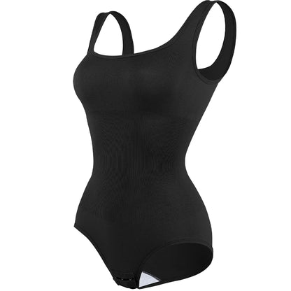 Women's Wide Strap Tummy Control Shapewear Bodysuit Comfortable Non-Slip Fitness Wear for Abdomen Toning Stylish Daily Wear Outf