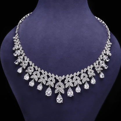 4 Pcs Super Luxury Cubic Zirconia Bridal Wedding Party Costume Nigerian Dubai Jewelry Set for Brides Accessories