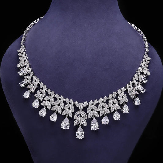 4 Pcs Super Luxury Cubic Zirconia Bridal Wedding Party Costume Nigerian Dubai Jewelry Set for Brides Accessories