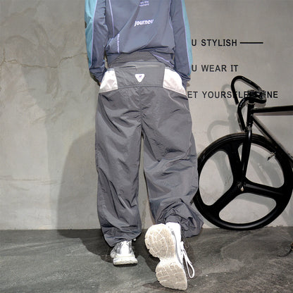 Mens Jogger Pants Outdoor Lightweight Water Repellent Quick Dry Functional Hiking Loose Baggy Trendy Cuffed Sweatpants Fashion