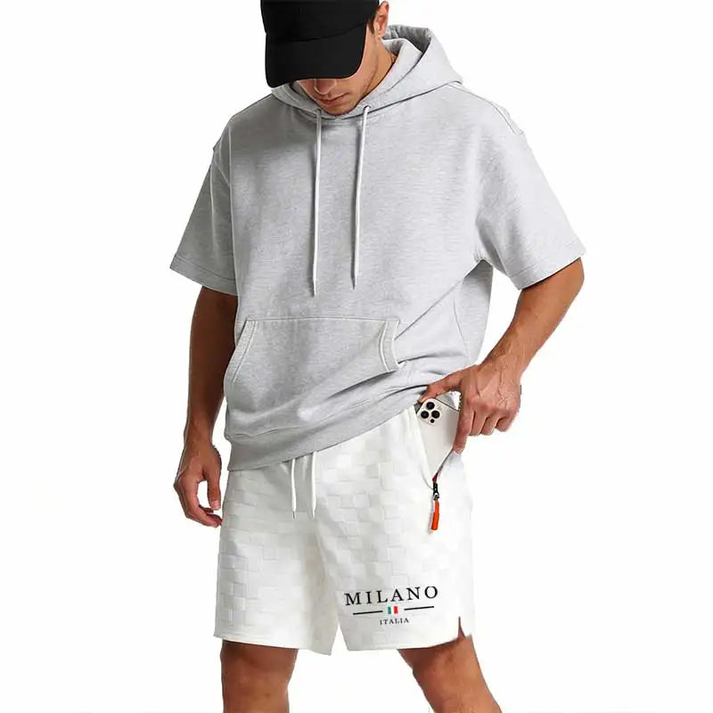 New Summer Men Zipper Pocket Sweatpants Casual Shorts Men's Beach Shorts Basketball Short Trousers Print Label Sportswear Men